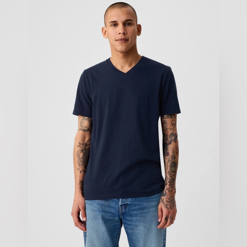 NWT, GAP navy Blue Short Sleeve Tee, organic cotton,size XXL
